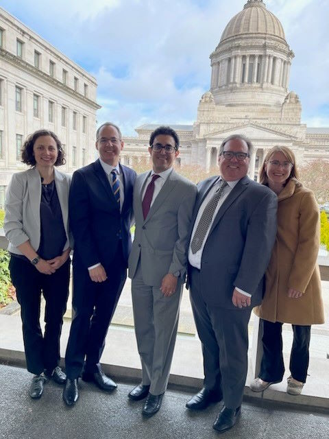 From Left to Right: Dr Francis, Dr Weingeist, Dr Amadi, Dr Epley and Dr Cramer all testified on behalf of WAEPs in front of the House Healthcare and Wellness Committee